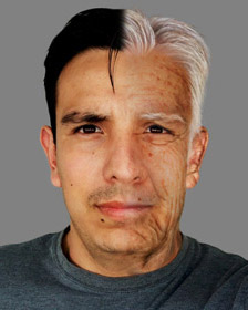 臉部老化示意圖