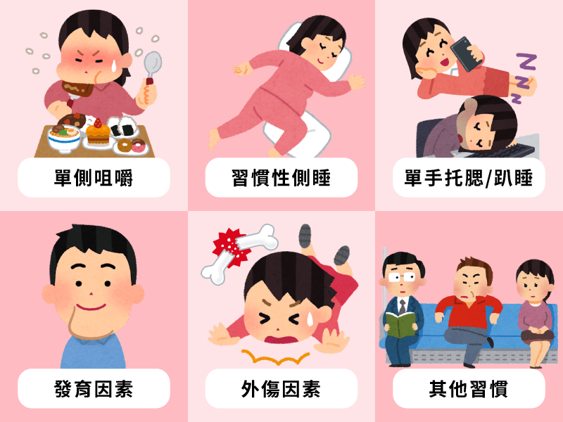 導致臉不對稱的6大習慣與成因